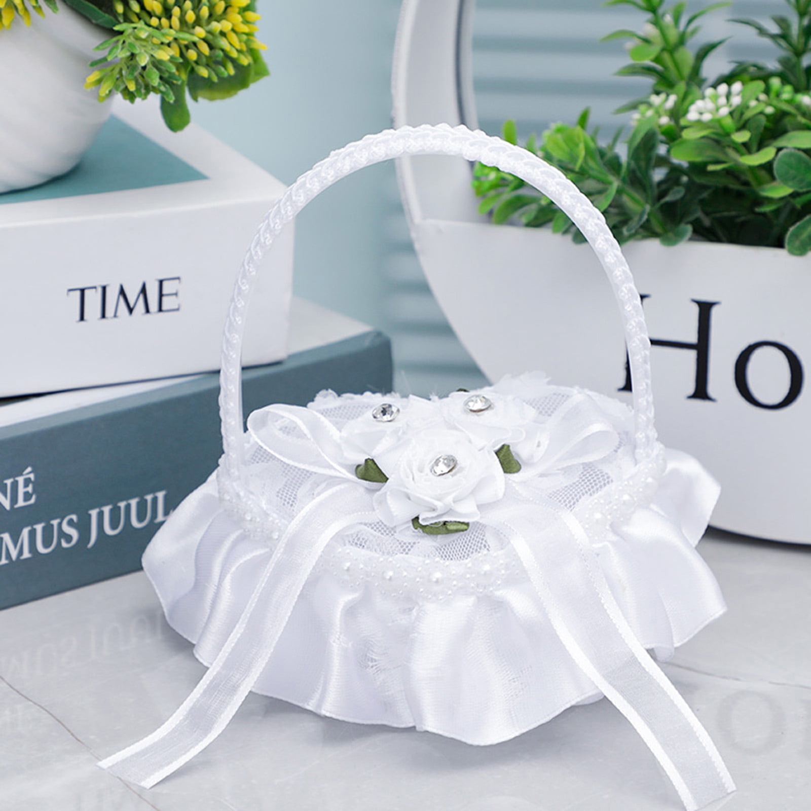 Wedding Ring Pillow White Ring Cushion Flower Ring Holder Wedding Supply -  Walmart.com